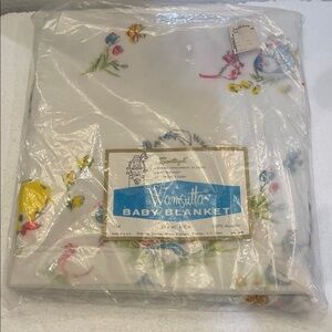 Wamsutta ducks Floral Baby Blanket